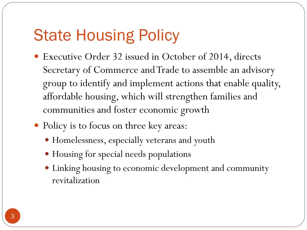 state housing policy
