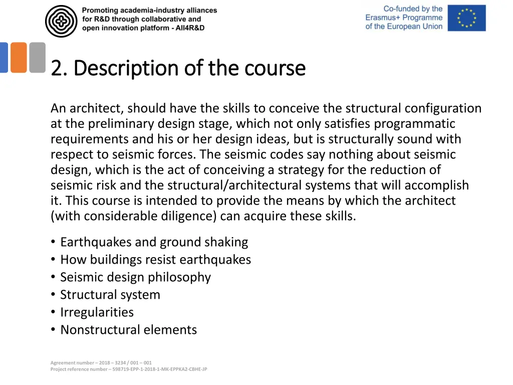 2 description of the course 2 description