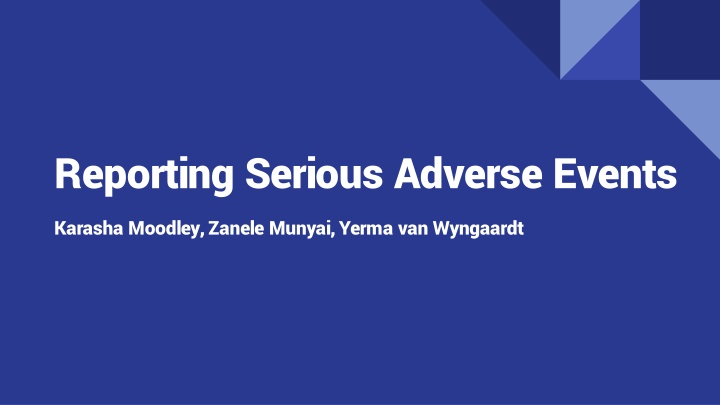 reporting serious adverse events