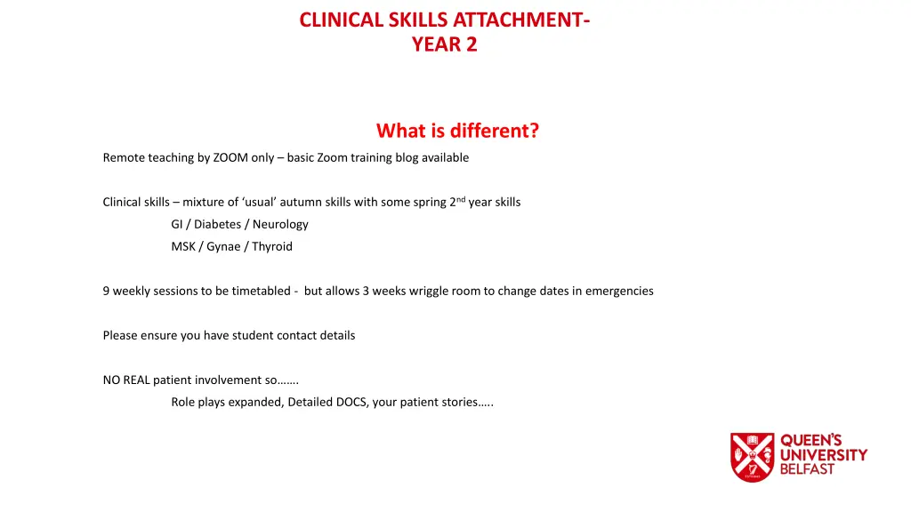 clinical skills attachment year 2 1