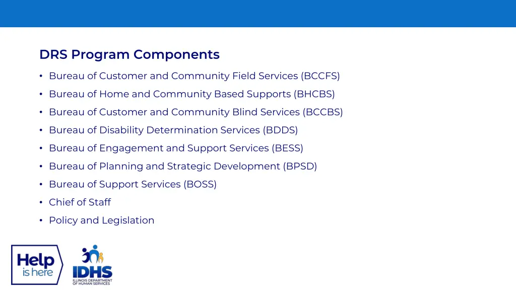 drs program components