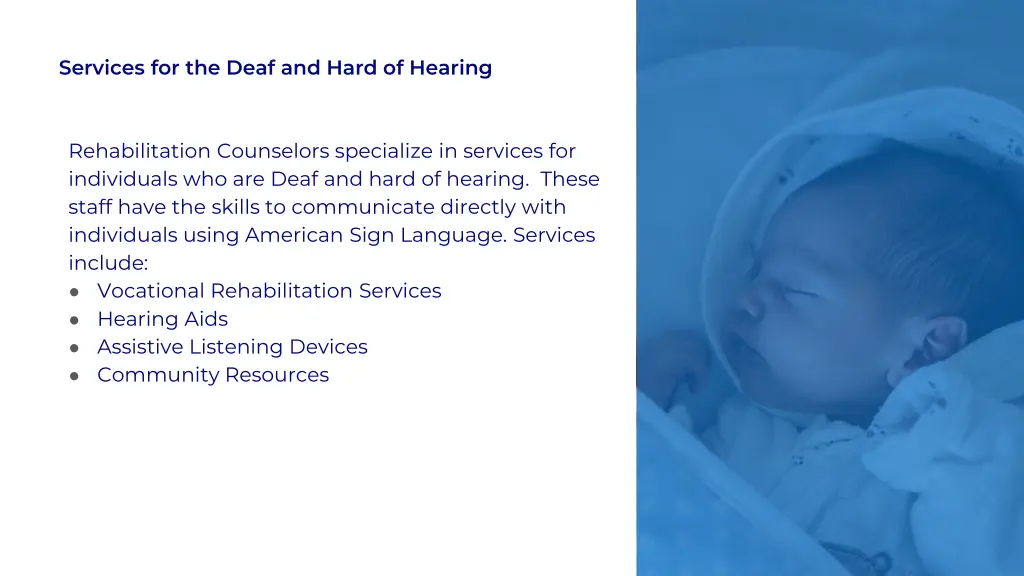 services for the deaf and hard of hearing