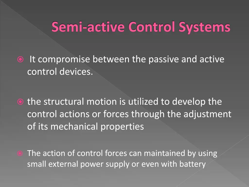 semi active control systems