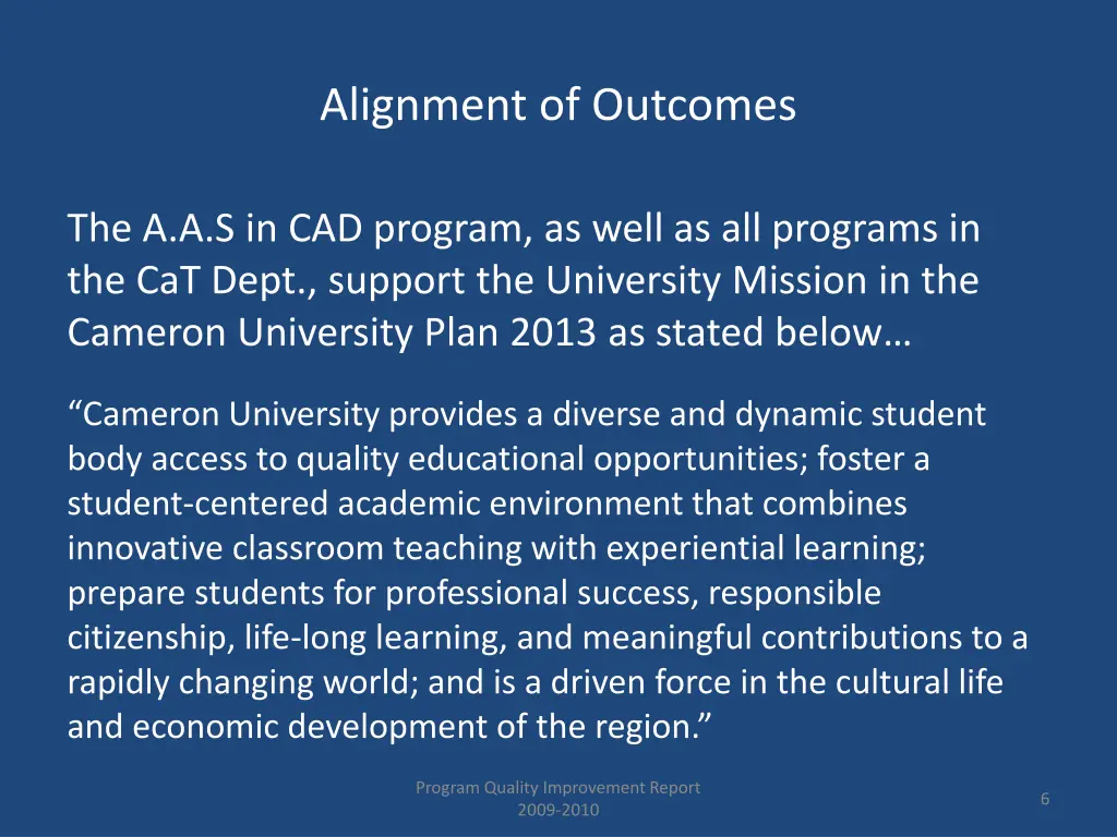 alignment of outcomes