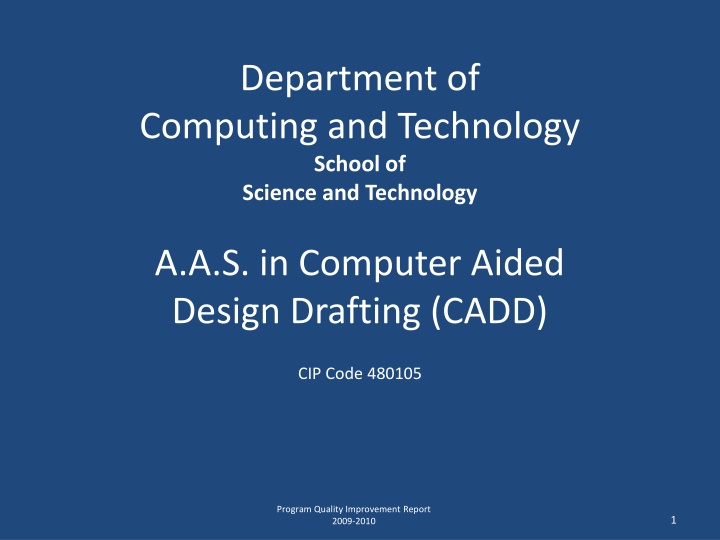 department of computing and technology school