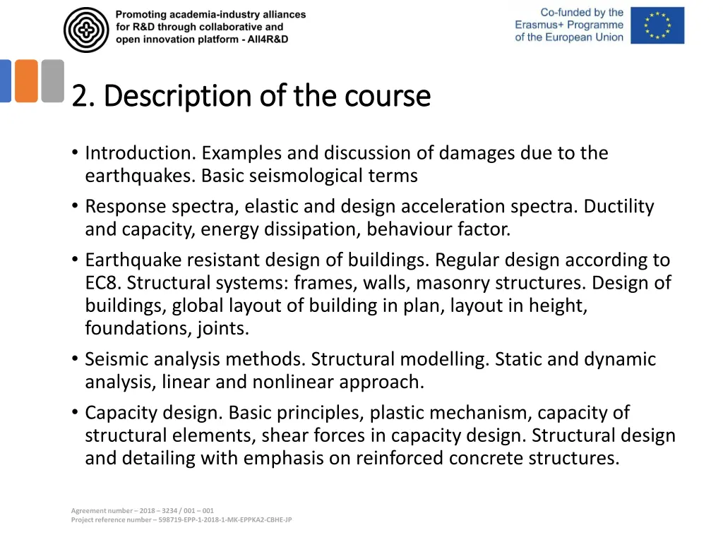 2 description of the course 2 description