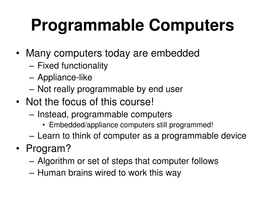 programmable computers