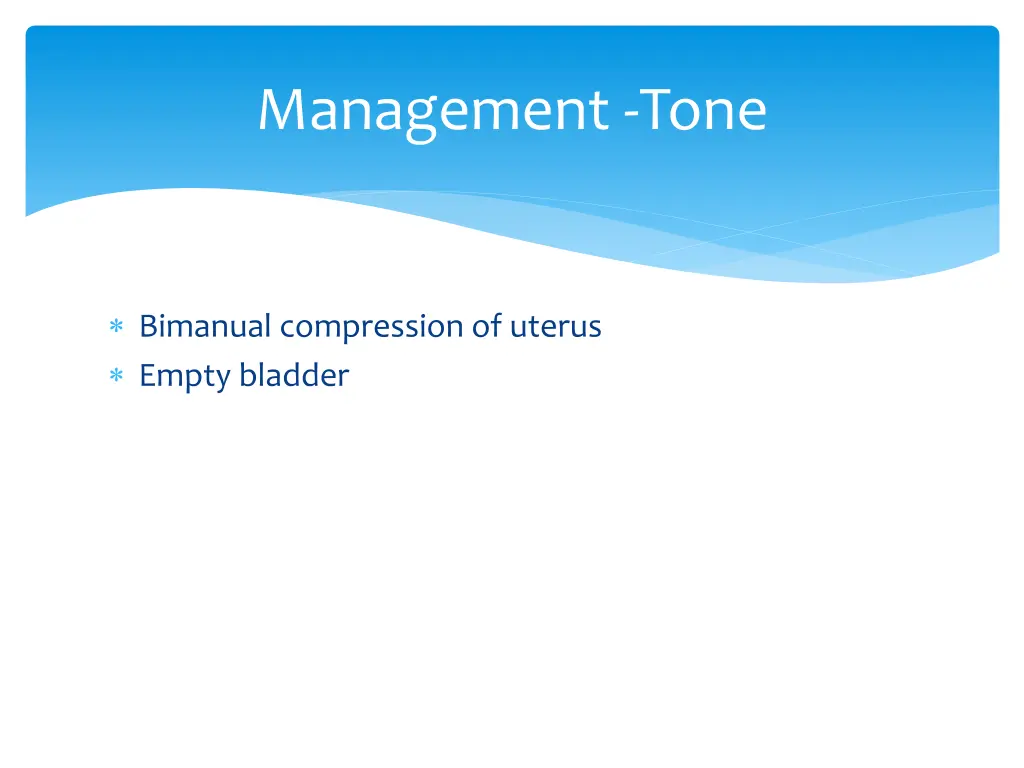 management tone