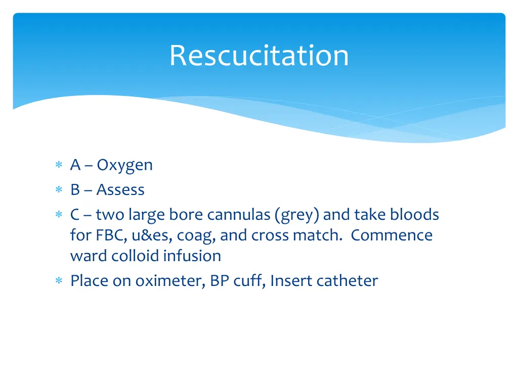 rescucitation