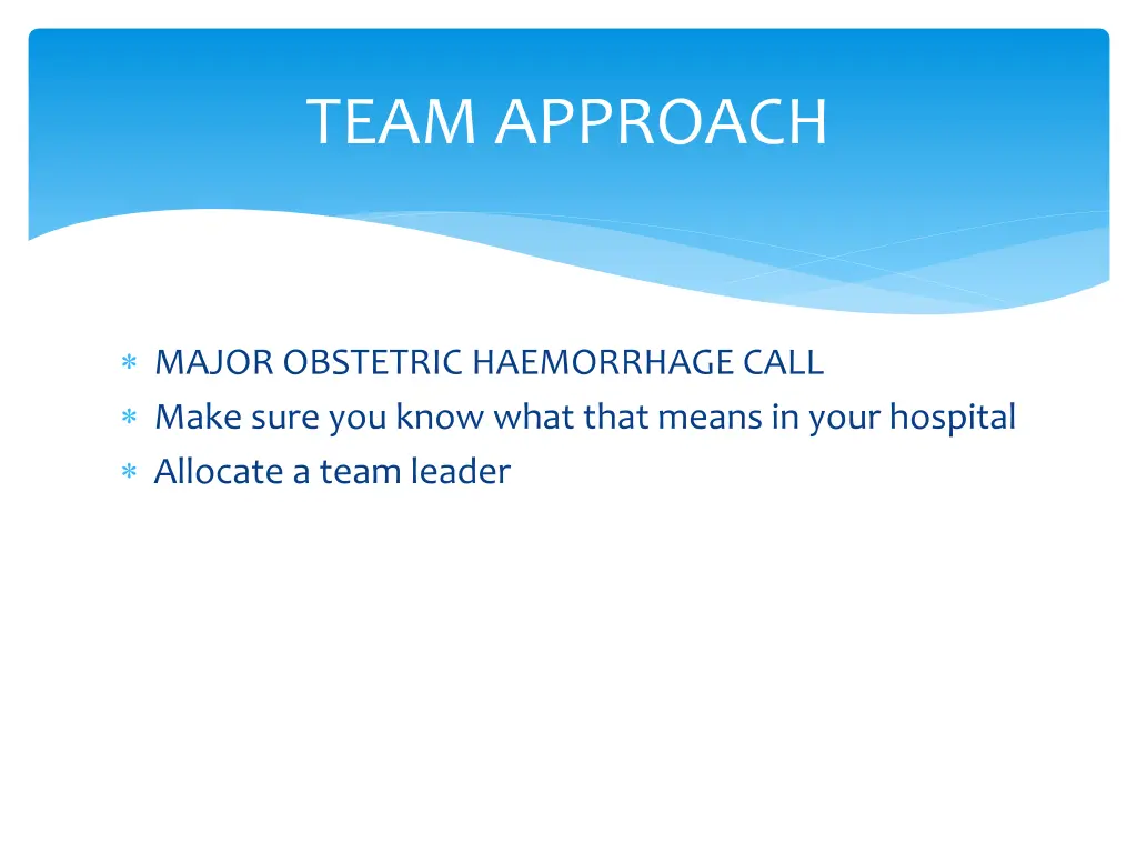 team approach