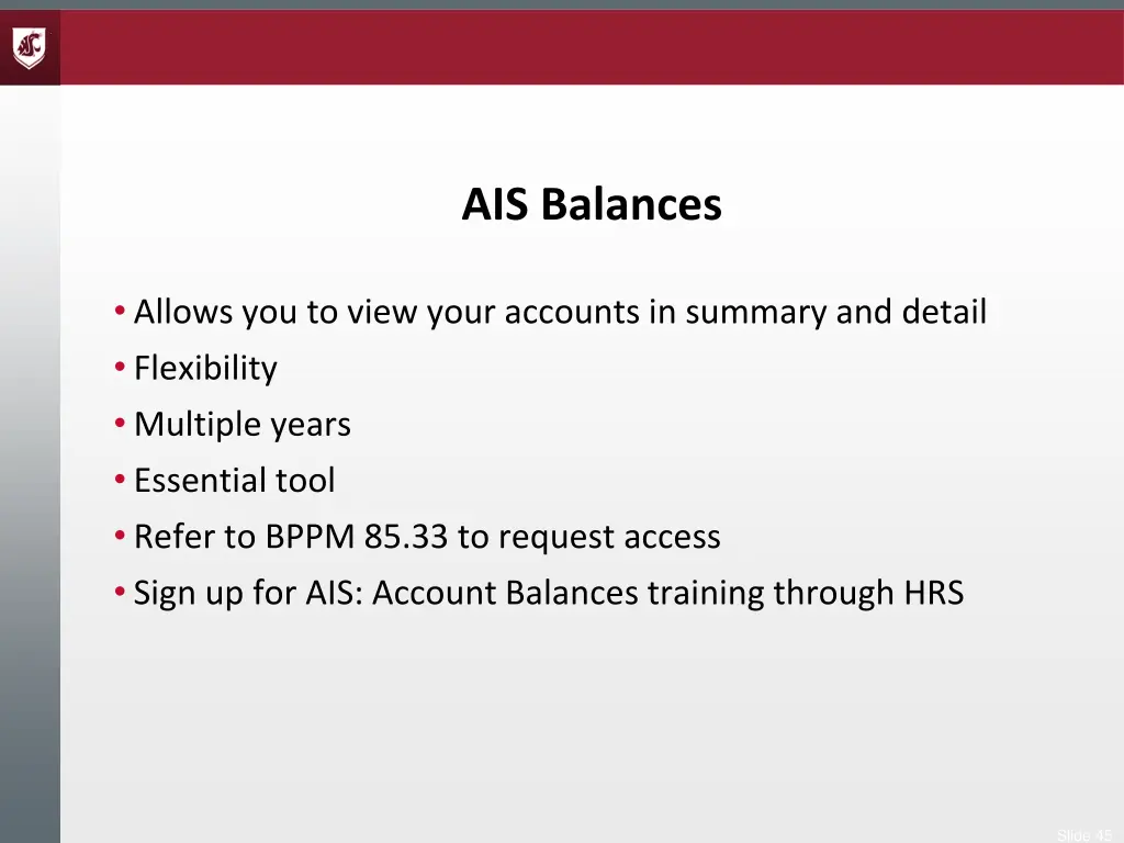 ais balances