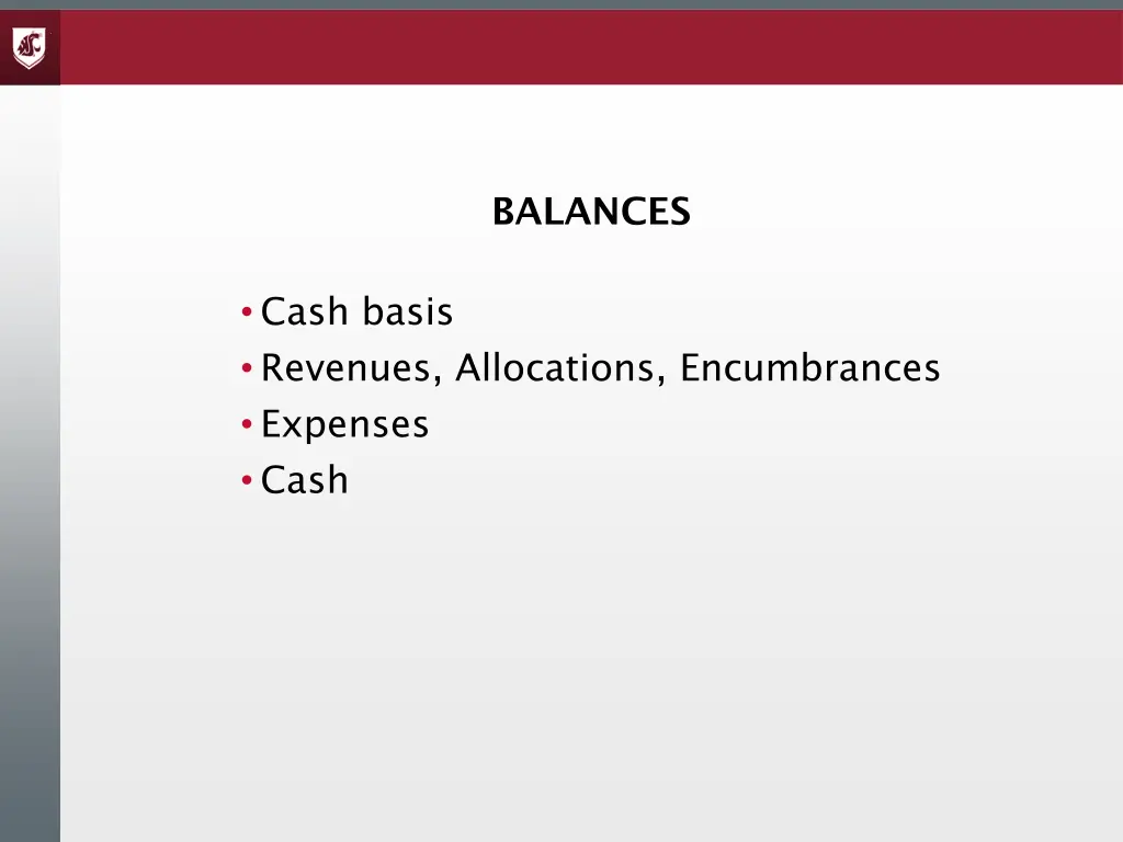 balances