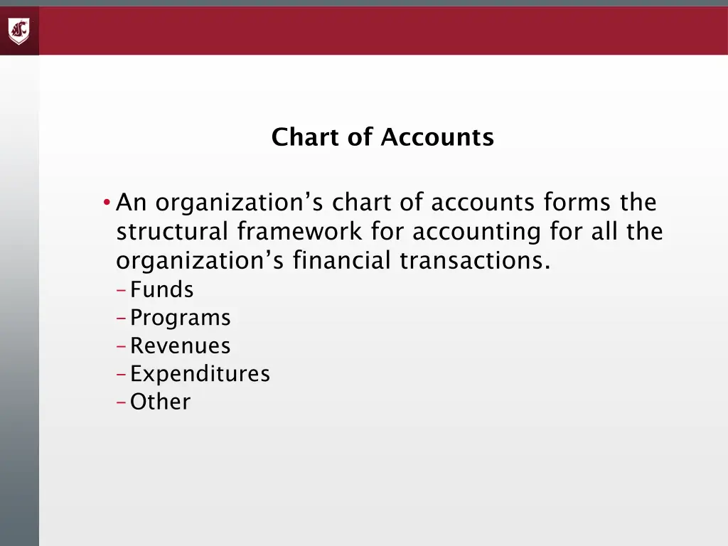 chart of accounts
