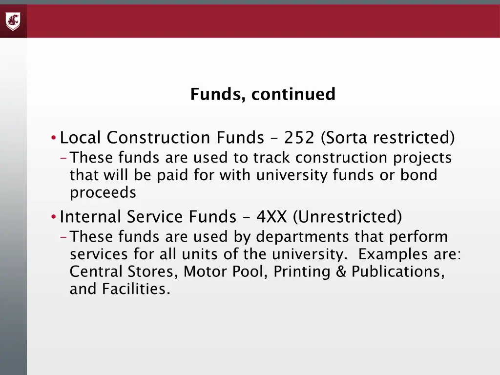 funds continued 2