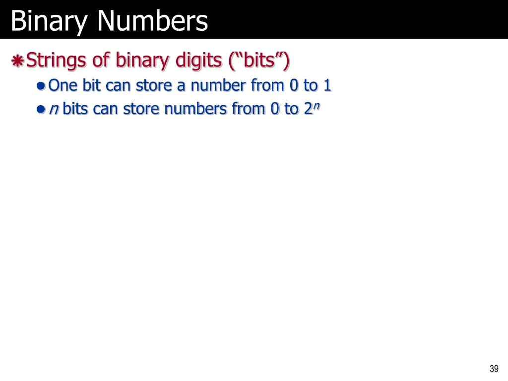 binary numbers