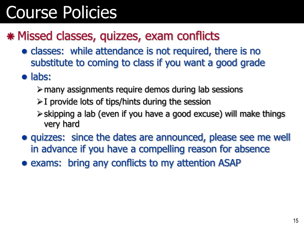course policies 1