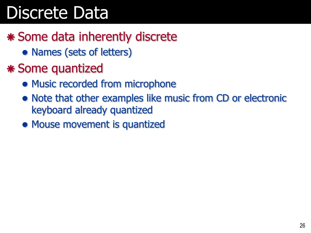 discrete data