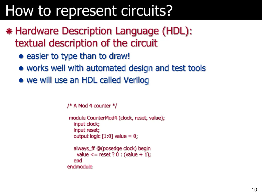 how to represent circuits 1