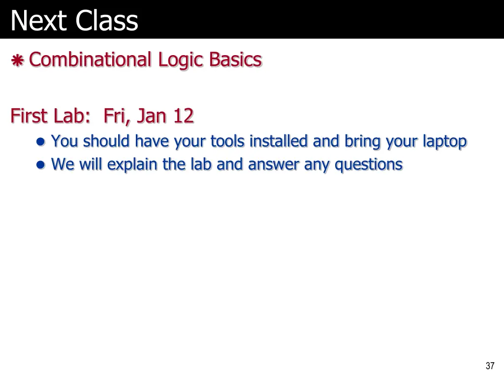 next class