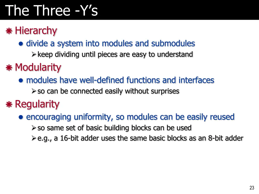 the three y s