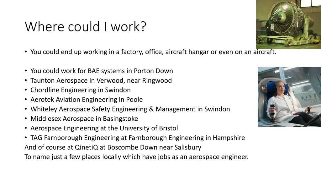 where could i work
