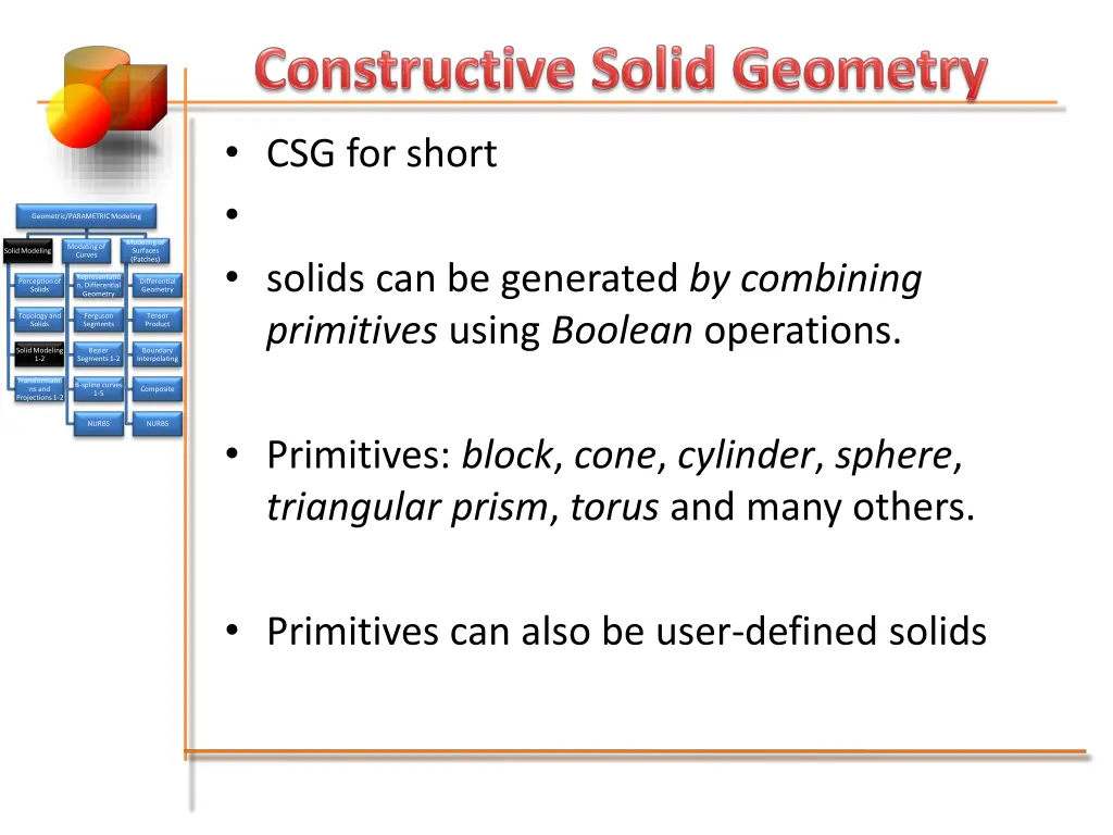 csg for short solids can be generated