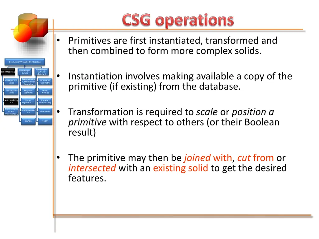 primitives are first instantiated transformed