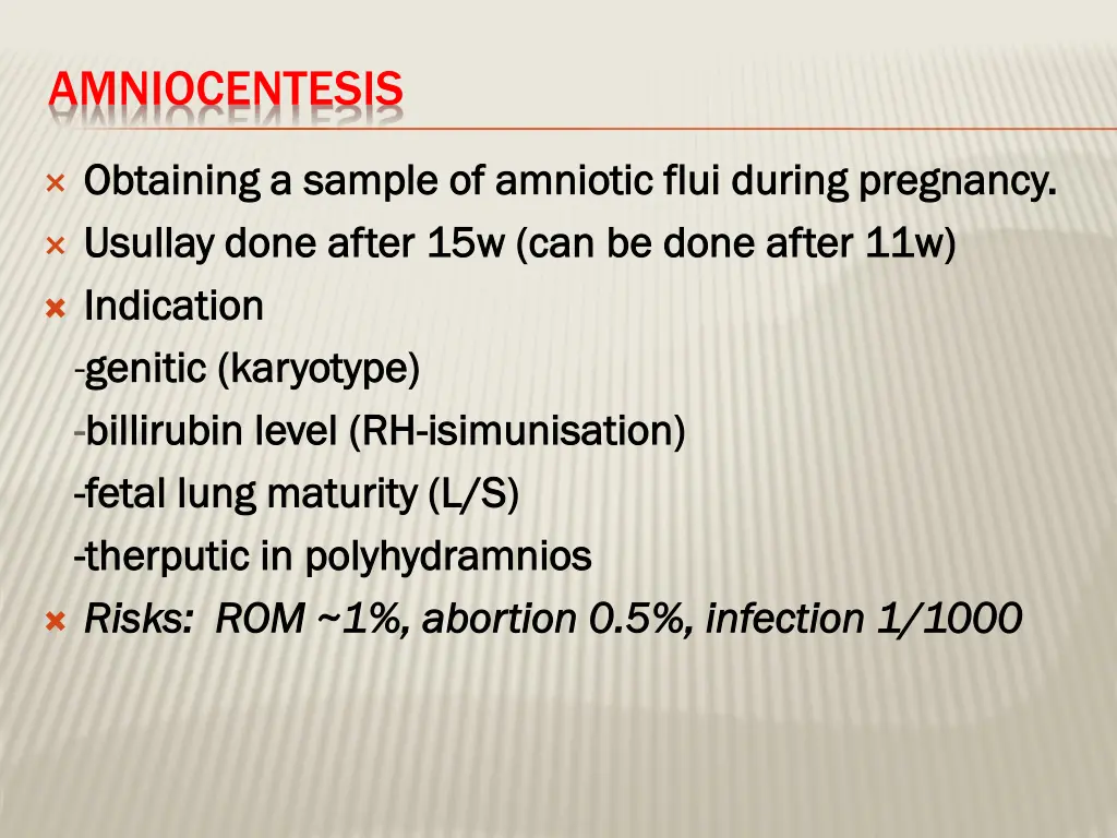 amniocentesis