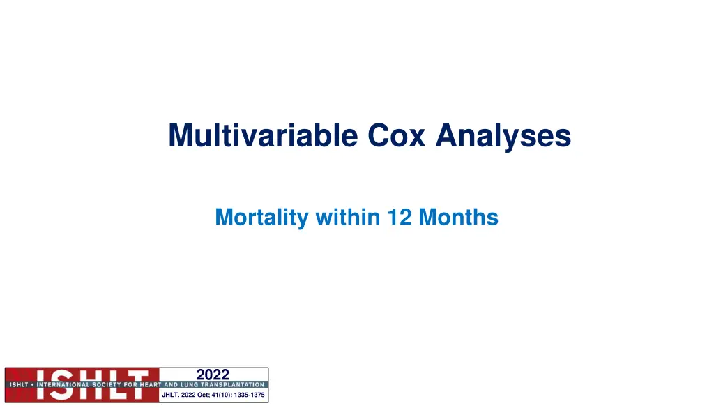 multivariable cox analyses