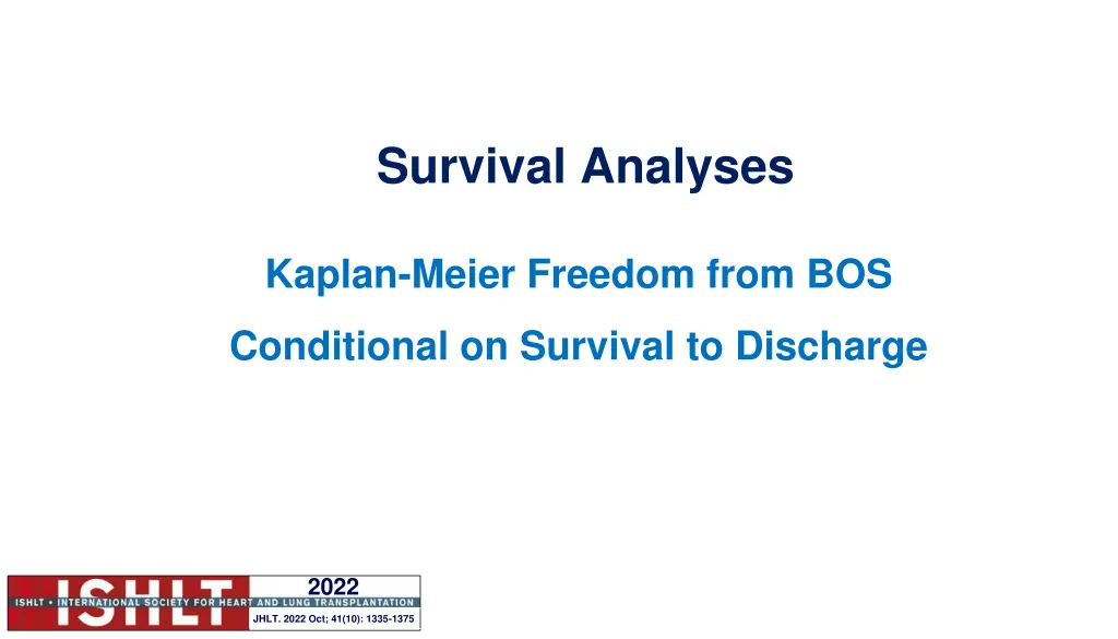 survival analyses 2