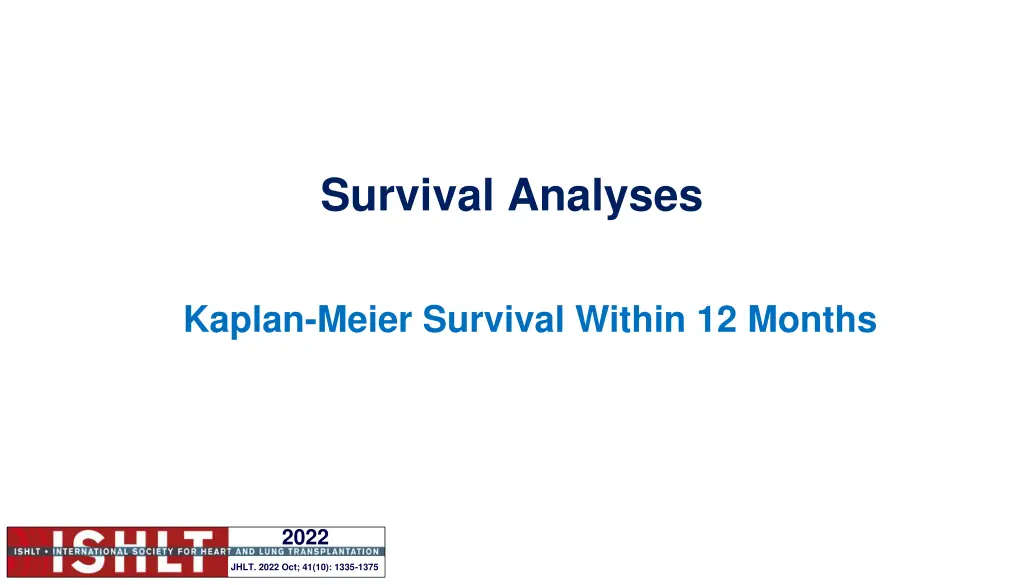 survival analyses