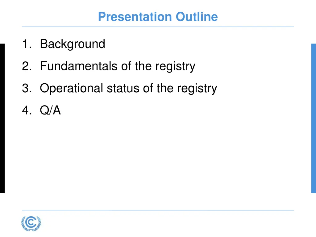 presentation outline