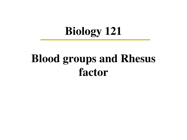 biology 121