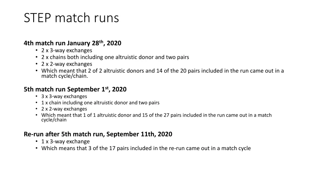 step match runs