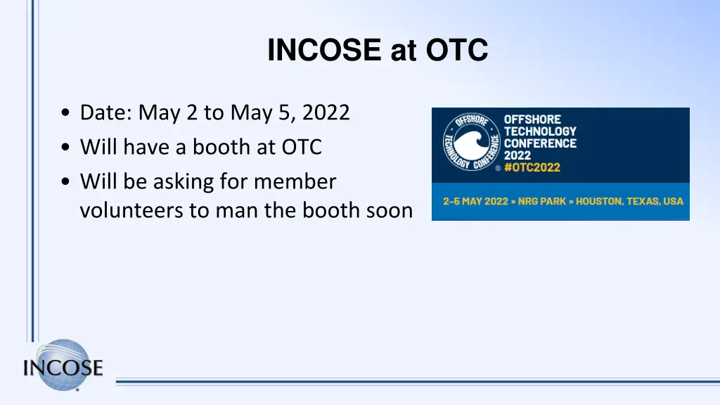 incose at otc