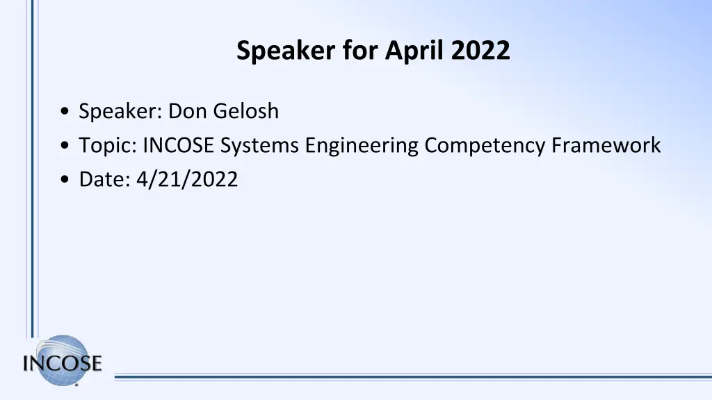 speaker for april 2022