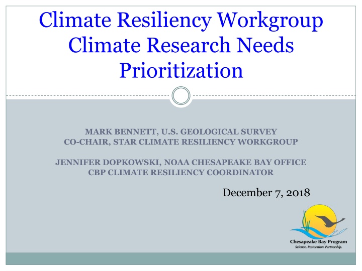 climate resiliency workgroup climate research