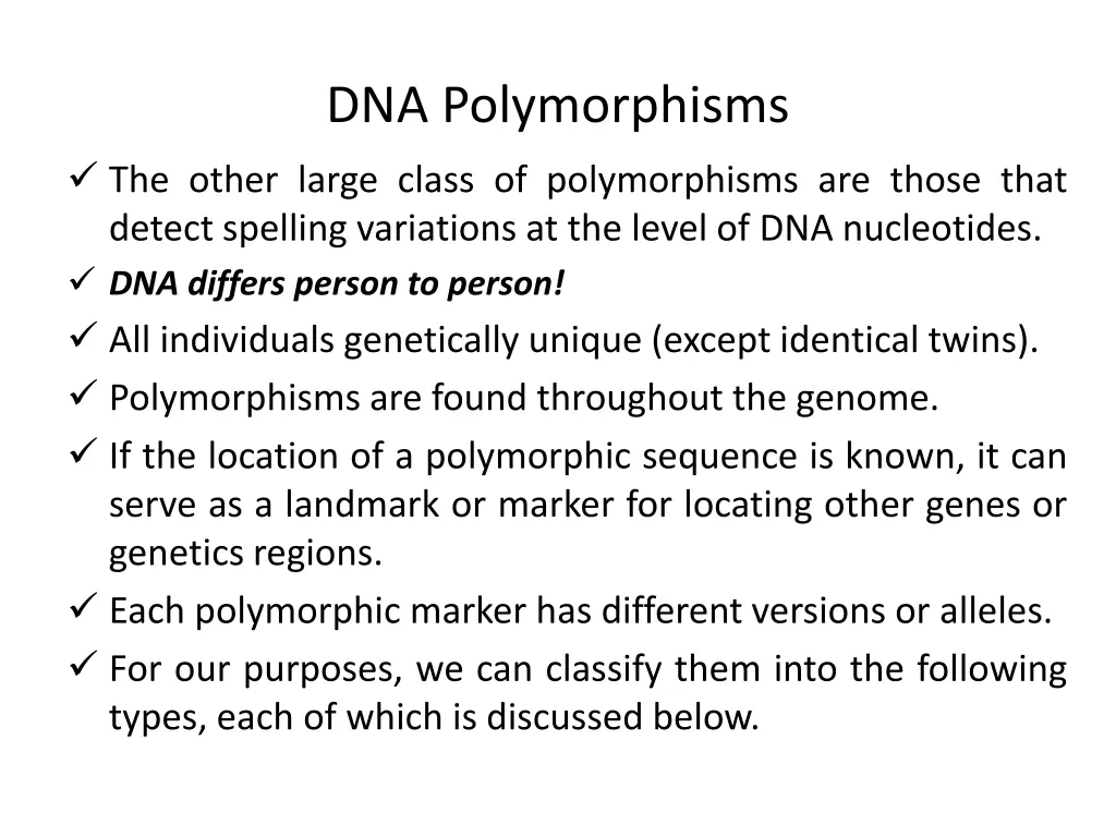 dna polymorphisms