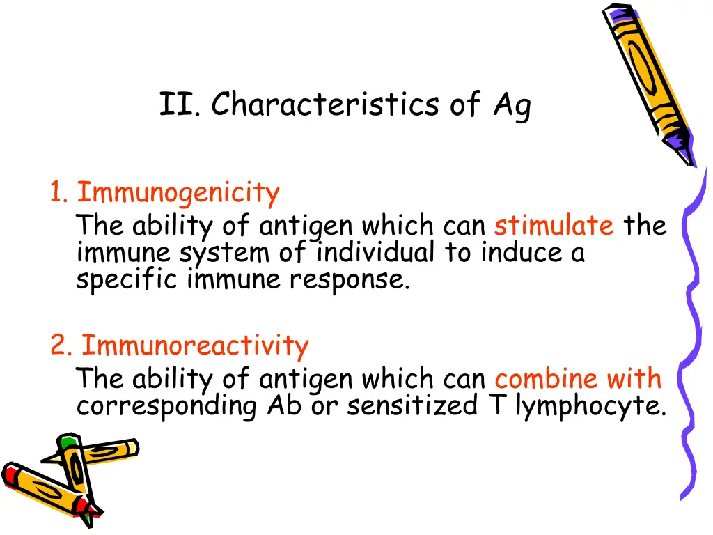 ii characteristics of ag