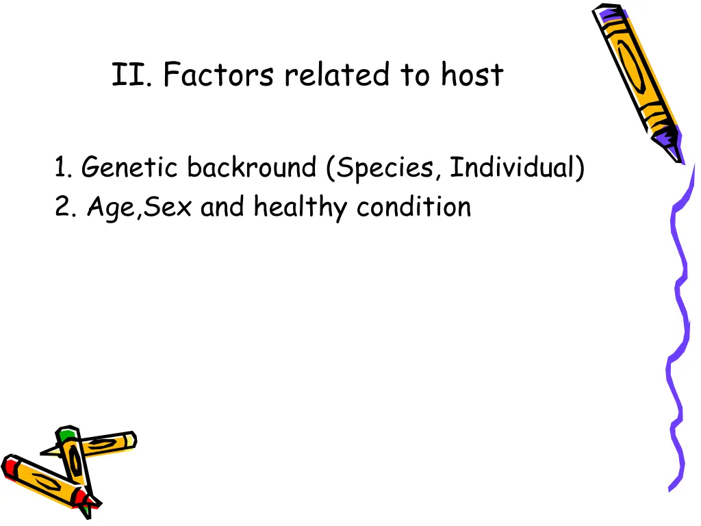 ii factors related to host