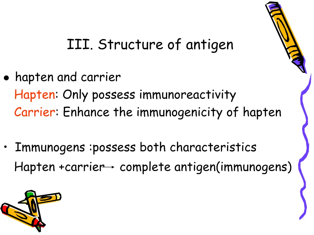 iii structure of antigen
