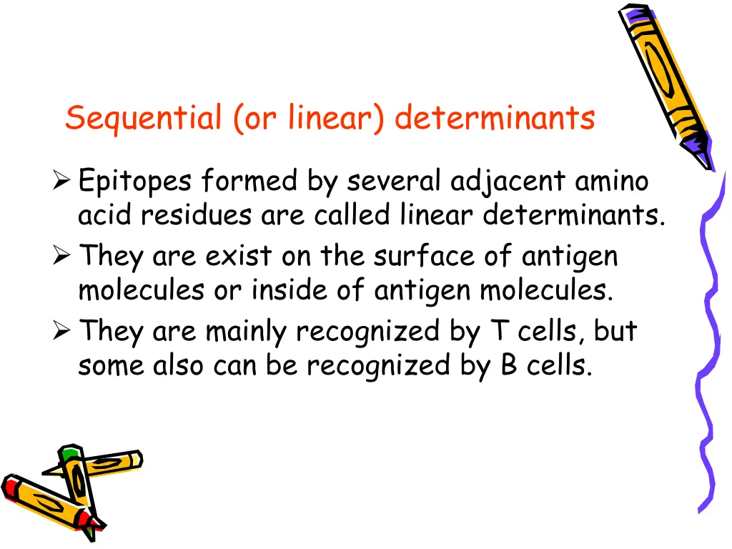 sequential or linear determinants