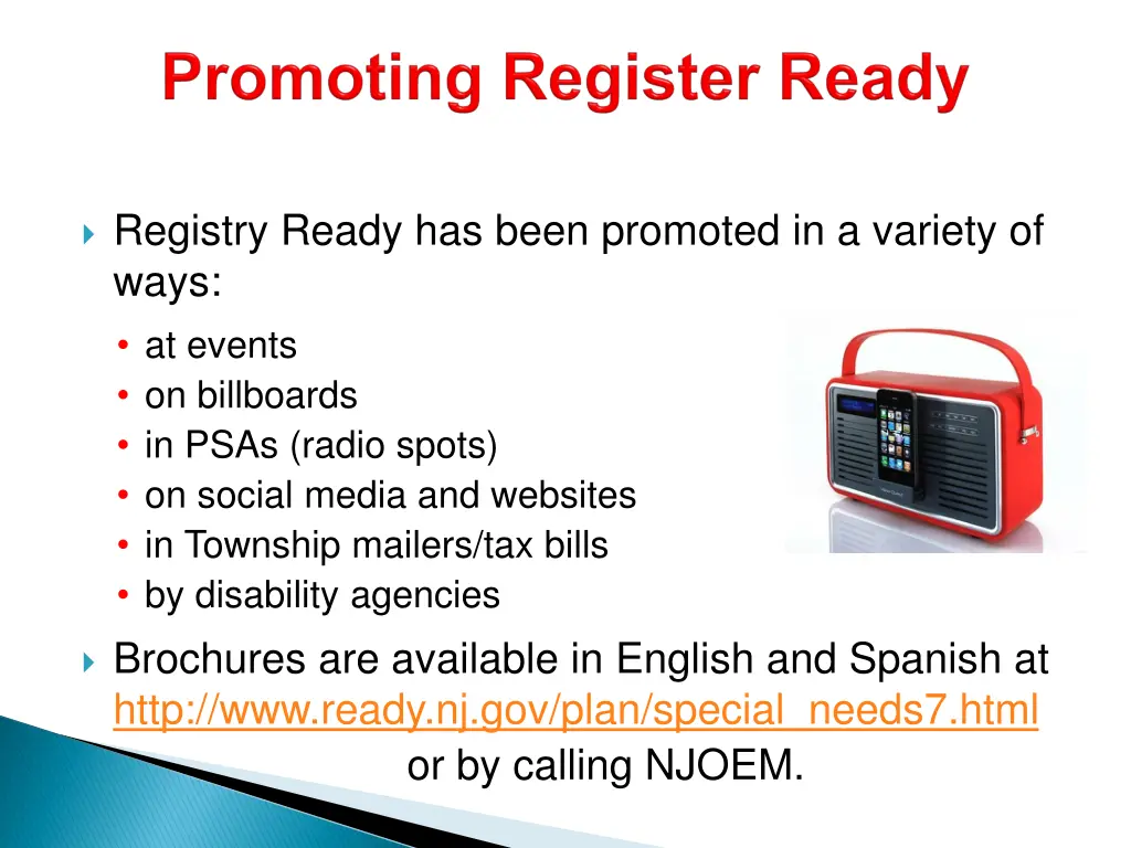 registry ready has been promoted in a variety