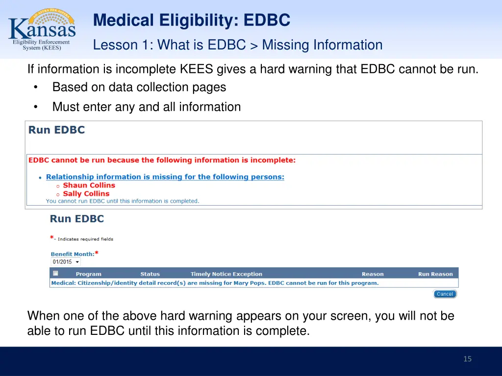 medical eligibility edbc 12