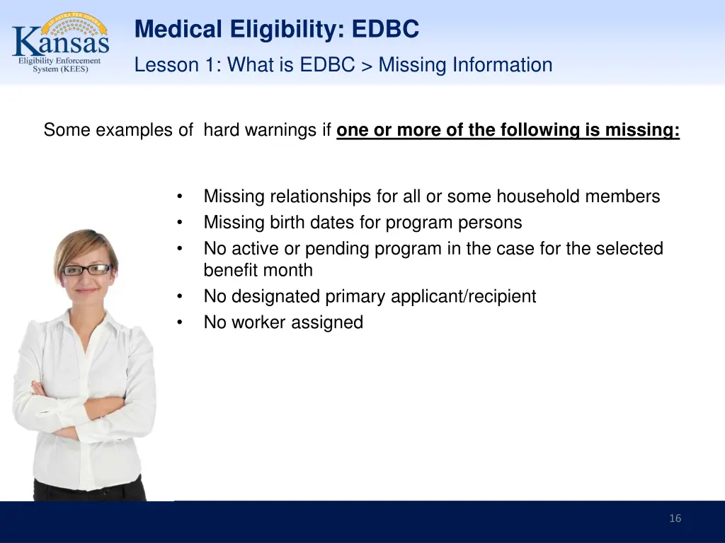 medical eligibility edbc 13