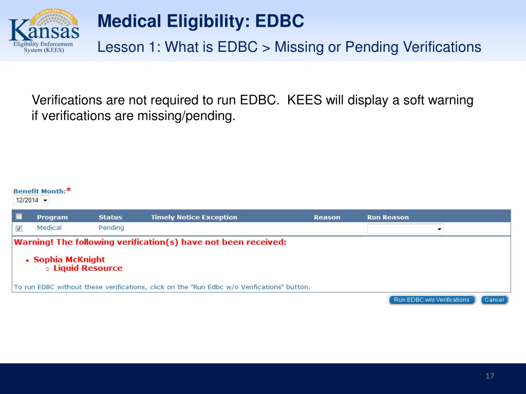 medical eligibility edbc 14