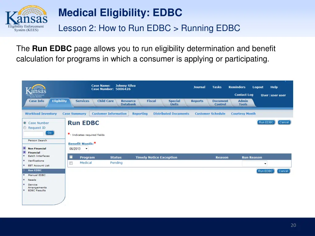 medical eligibility edbc 17