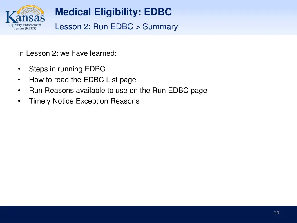 medical eligibility edbc 27