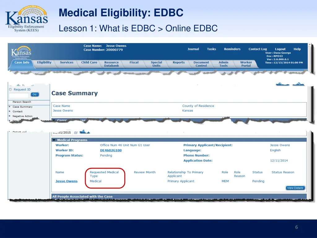 medical eligibility edbc 3