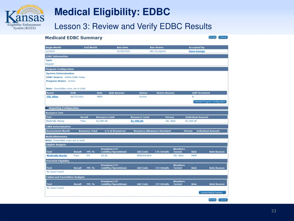 medical eligibility edbc 30